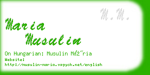maria musulin business card